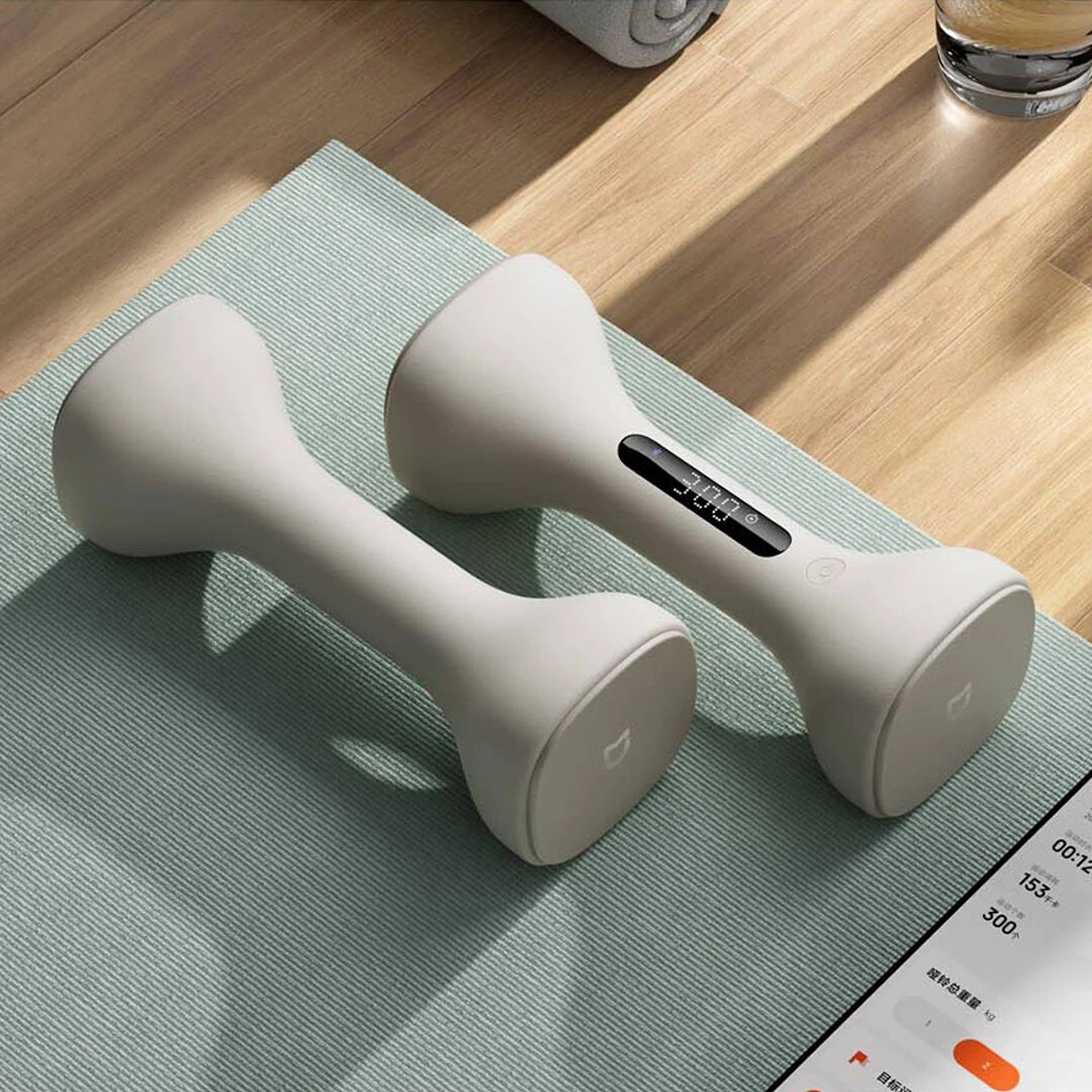 (image for) XIAOMI Mijia Smart Dumbbell 1kg*2 with LED Screen Display Track Your Workouts Efficiently Professional Guidance via APP Adjustable Weight Blocks